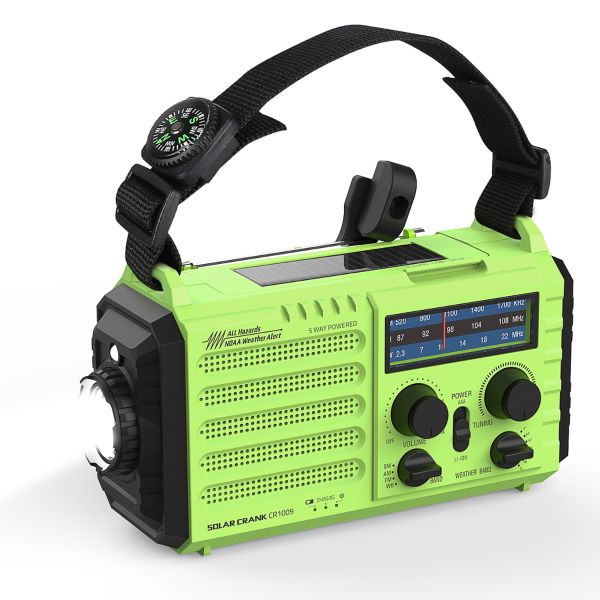 Emergency Solar Hand Crank Portable Radio 5Way Power