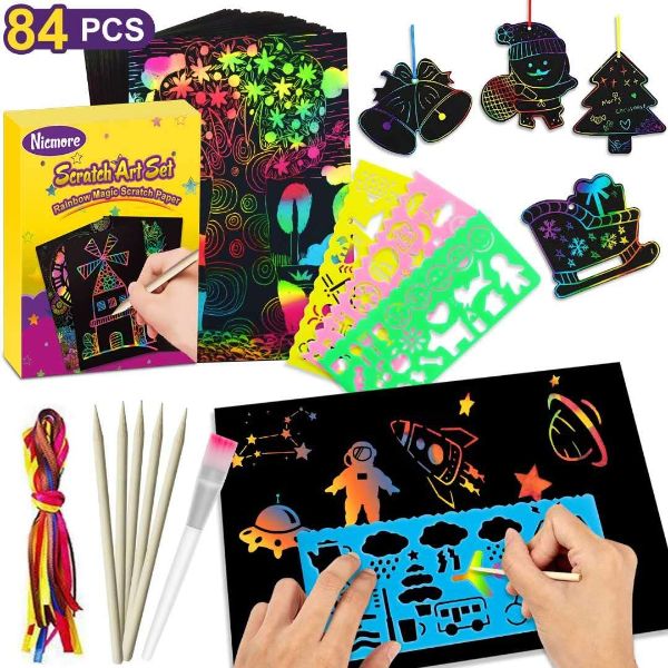 Scratch Art Paper Set for Kids-savesoo.com