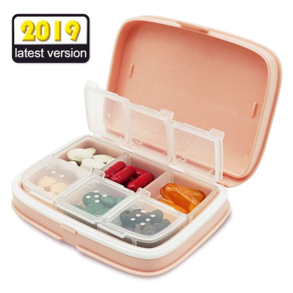 Travel Pill Organizer, Portable Pill Box and Organizer Daily Pill Case ...