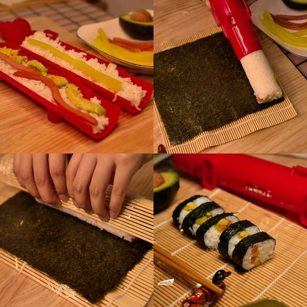 Sushi Making Kit Full Sushi Set for Beginners Sushi Bazooka Maker DIY ...