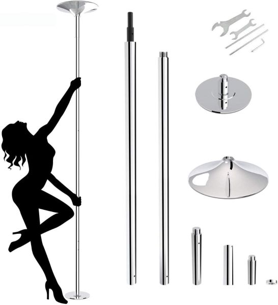 Dancing Pole 45mm Spinning Static Stripper Pole for Home Portable ...