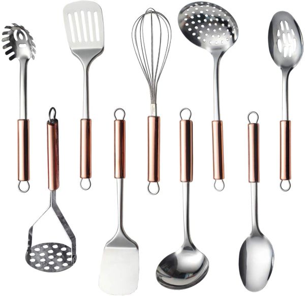 white kitchen utensil set