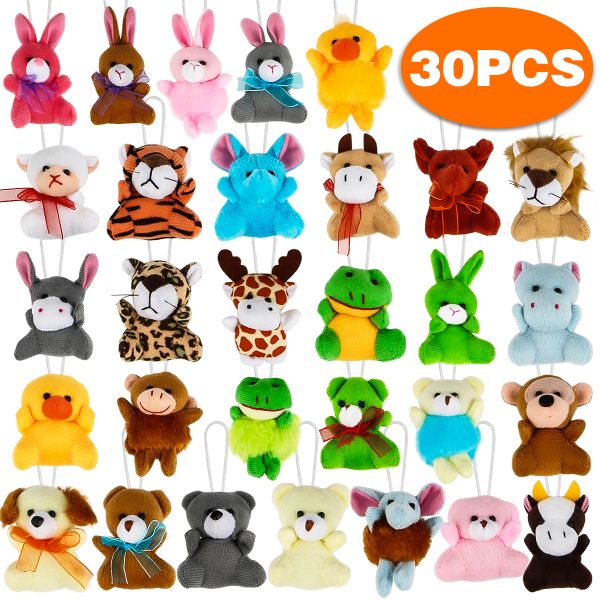 30 Pack Mini Plush Animals Toys Set, Aitbay Cute Small Stuffed Animal ...