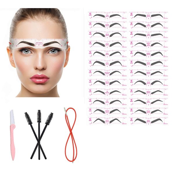 eyebrow stencil 24pcs fashionable eyebrow shaper kit reusable eyebrow