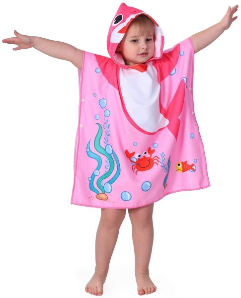 DECOMEN Kids Beach Bath Towel for Boys Girls 100% Microfiber 24