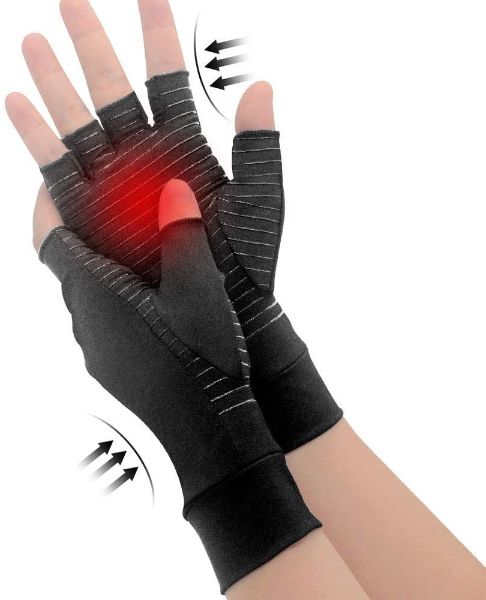 Arthritis Gloves for Women and Men, Fingerless Hand Gloves for ...