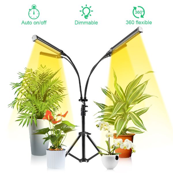 Grow Lights with Adjustable Gooseneck & Tripod for Indoor Plants ...