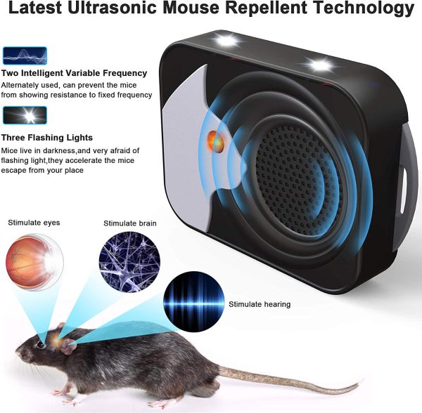 Ultrasonic Pest Repeller, Electronic Mouse Repellent, Under Hood Animal ...