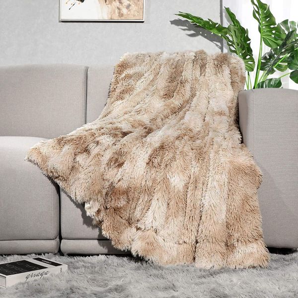 Lvylov Decorative Soft Fluffy Faux Fur Throw Blanket 50